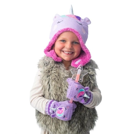 FlapJack Rękawiczki Dziecięce z Klapką Jednorożec M