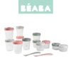 Beaba Zestaw słoiczków Clip 12 szt. (2x90ml, 4x150ml, 6x250ml) + 2 łyżeczki Eucalyptus
