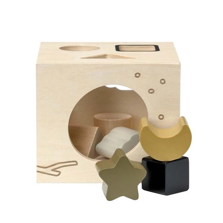 Sorter drewniany w kolorze drewna Micki Premium