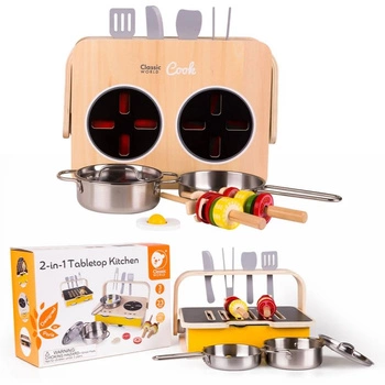 CLASSIC WORLD Drewniana Kuchnia Stołowa 2w1