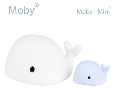 Lampka nocna LED wieloryb Moby Mini Niebieska FLOW AMSTERDAM