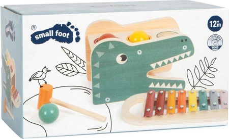 Ksylofon dla dzieci instrument muzyczny i przebijanka Krokodyl Safari Small Foot 12461
