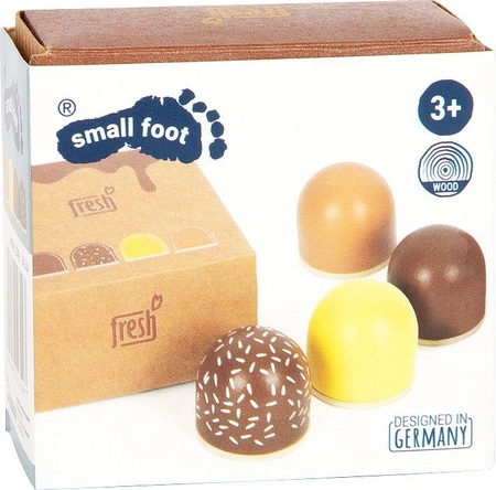 Drewniane pianki marshmallows do zabawy w sklep kuchnie Fresh Small Foot 12349