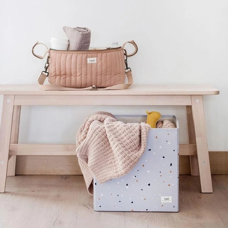 3 Sprouts Pudełko na Zabawki Recycled Terrazzo Light Gray