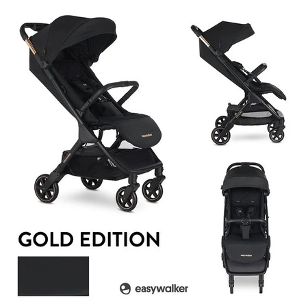 Easywalker Jackey Special Edition Kompaktowy, samoskładający się wózek spacerowy z torbą transportową Gold