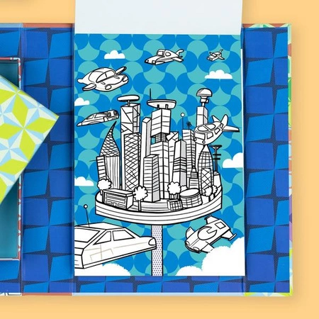 Tiger Tribe Zestaw Kolorowanek 3D – Zabawa z Sci-Fi