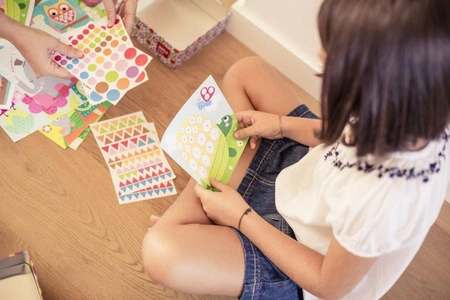 Zestaw kreatywny z naklejkami Apli Kids - Tygrys