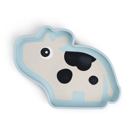 Done by Deer Talerzyk z Przyssawką Stick&Stay Krówka Dotti Blue