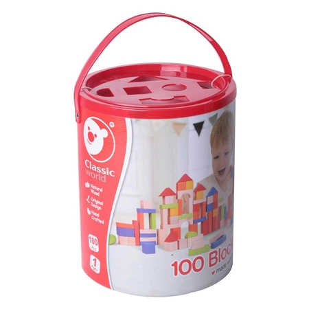 CLASSIC WORLD Drewniane Klocki 100 el.