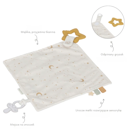 Little Dutch Przytulaczek z zawieszką do smoczka i gryzakiem Newborn Naturals