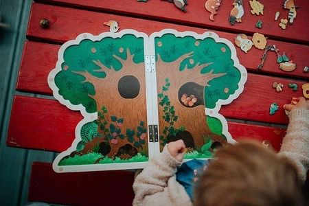 Układanka drewniana magnetyczna z 30 magnesami Drzewo, Janod