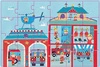 Puzzle w kartonowym domku Apli Kids - W straży pożarnej 3+