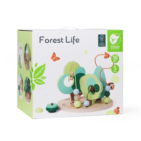 CLASSIC WORLD Edukacyjny Labirynt Przeplatanka Forest Life 18m+ FSC