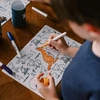 HeyDoodle Mata Silikonowa do Kolorowania A4 Cyferki -Zwierzęta
