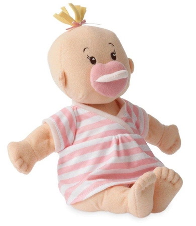 Pluszowa lalka dla dzieci, Blondynka niemowlak w sukience w paski, Baby Stella, 152420-Manhattan Toy, lalki dla dziewczynek