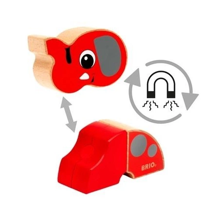 BRIO Klocki Magnetyczne Słoń i Żyrafa