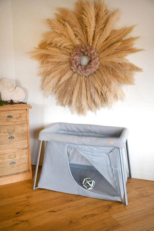 Beaba Łóżeczko turystyczne dwupoziomowe z funkcją kojca 3w1 Eazy sleep Heather grey / Pebble