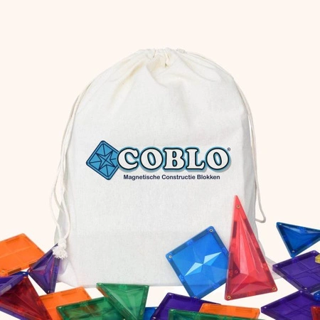 COBLO, magnetyczne klocki konstrukcyjne Pastel 100 + 10 brokat GRATIS EDYCJA LIMITOWANA