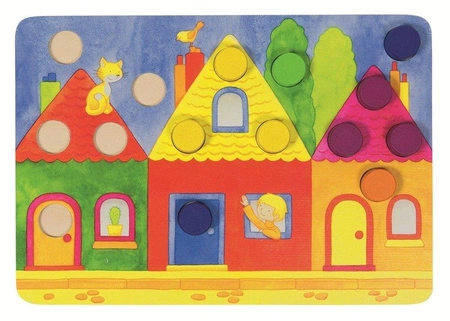 Kolorowa gra drewniana, 4 światy, 56705-goki, gry dla dzieci