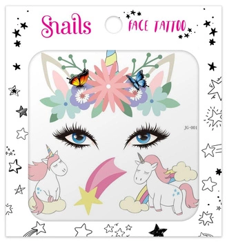 Naklejki na twarz Face Tattoo Snails - Unicorn Crown