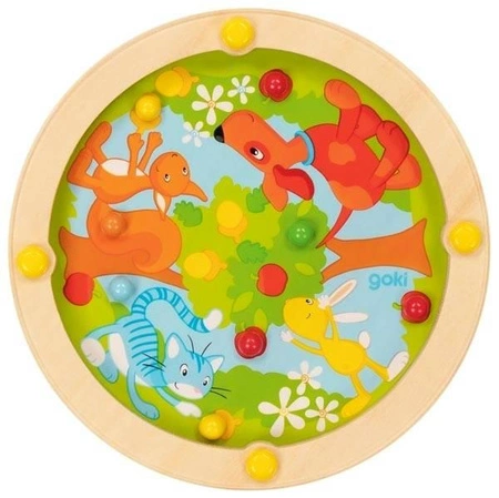 Zabawa zręcznościowa Domek, okrąg czy kwadrat 62907-Goki, gry drewniane