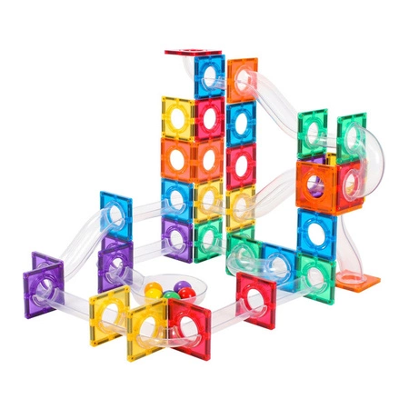 COBLO, magnetyczne klocki konstrukcyjne Kulodrom 100 elem. Pastel