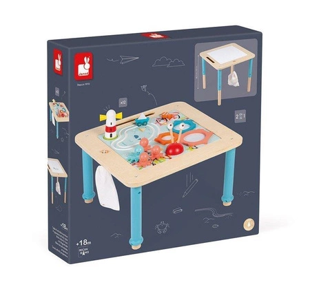 Drewniany progresywny stolik aktywizujący 18 m+, Janod