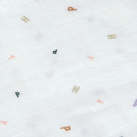 Lassig Muślinowy otulacz kocyk z bawełny organicznej 60x60cm zestaw 3 szt. Happy Fruits peach