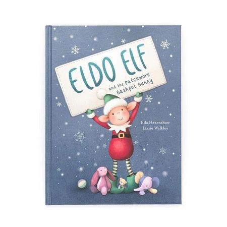 JellyCat - „Eldo Elf and the Patchwork Bashful Bunny” Książeczka dla Dzieci