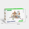 TOOKY TOY Drewniany Kosmiczny Parking Stacja Kosmiczna