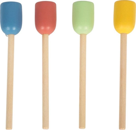 Gra zręcznościowa Złap piłeczkę Zestaw 4 kolorów Small Foot 12609 zabawki drewniane