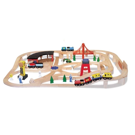 Kolejka drewniana Metropolia Melissa and Doug 132el.