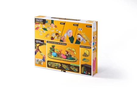 Halftoys Magnetyczny Składany Świat Pięciu Zwierząt z Makietą