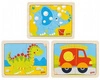 Drewniane puzzle, 4 el., Goki