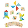 Tangram dla dzieci 37 el. drewniane klocki Kolorowy świat Goki 56316 układanki edukacyjne