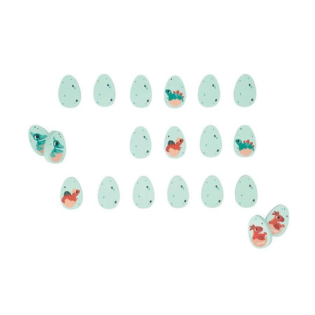 Memory drewniane Dinozaury 20 elementów 2+, Janod