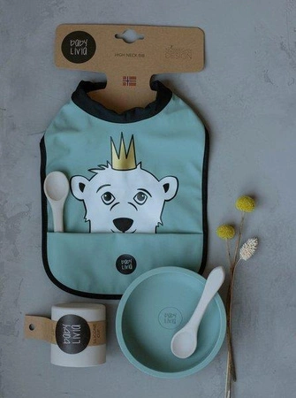 Baby Livia Śliniak Mint Miś 103-10