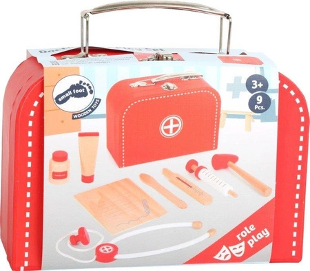 Zestaw małego lekarza Super Doktor 11183-Small Foot,drewniane zabawki