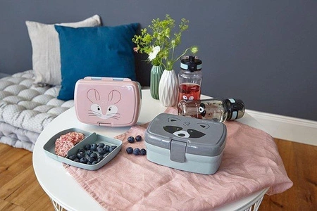 Lassig Zestaw na lunch Lunchbox + Tritanowa butelka - bidon 460 ml About Friends Szynszyla