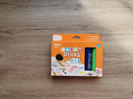 Farby w kredce XXL Apli Kids - 6 kolorów