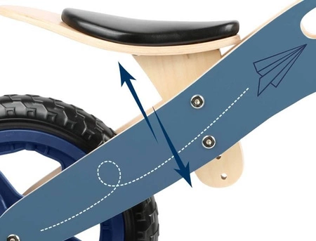 Rowerek biegowy dla dzieci Samolot z papieru z regulacją wysokości 11614-Small Foot, rowerki bez pedałów