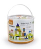 Drewniane Klocki Edukacyjne w Wiadrku Viga Toys Miasto 75 elementów