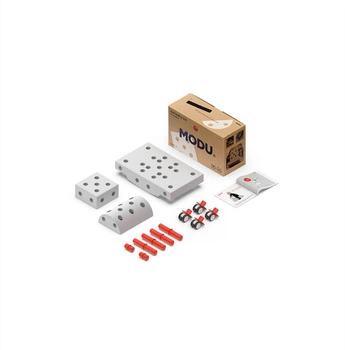 MODU Curiosity kit 4in1 - Kreatywne klocki rozwijające motorykę dużą, czerwony