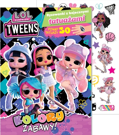Kolory zabawy. L.O.L. Surprise!  Rysowanki z bajecznymi tatuażami
