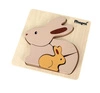 Puzzle drewniane Króliczek z młodymi