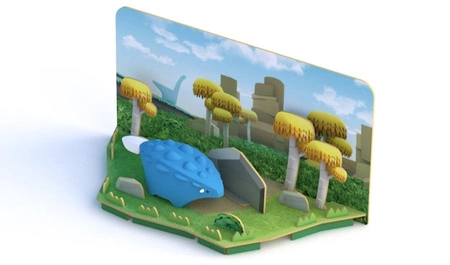 Halftoys Magnetyczny Składany Dinozaur Ankylozaur z Makietą
