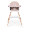 Fotelik krzesełko do karmienia dzieci 2w1 beżowy ECOTOYS