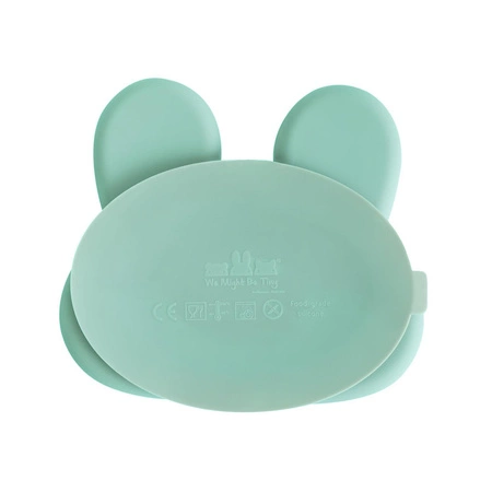 Silikonowy talerzyk z przyssawką Króliczek We Might Be Tiny - Minty Green