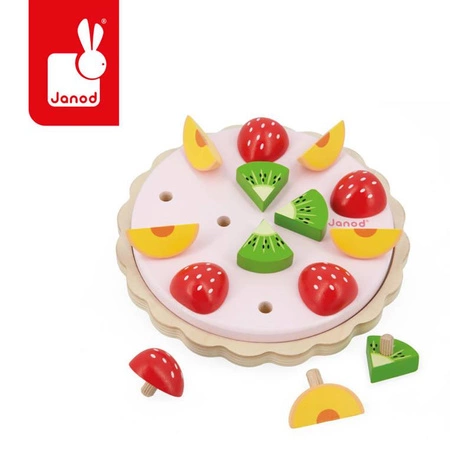 Drewniany zestaw Moja pierwsza owocowa tarta Twist 2+, Janod