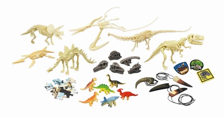 Pudełko 25 niespodzianek z dinozaurami BUKI